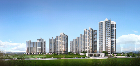 '에코델타시티 중흥S-클래스 에듀리버' 투시도. [중흥건설그룹 제공]